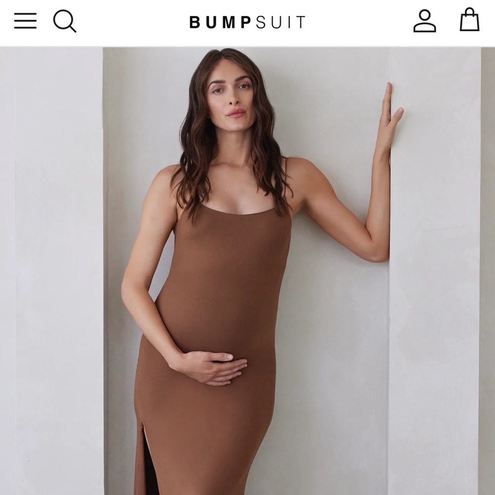 Bumpsuit Rosie Maternity Dress in Mocha